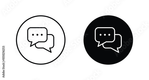 Chat icon vector. Speech bubble icon. message icon collection