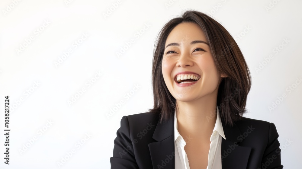 Smiling Businesswoman in a Black Blazer - Portrait of Success Smiling Businesswoman in a Black Blazer - Portrait of Success