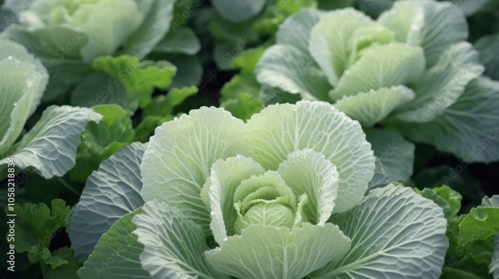Close-up of Fresh Green Cabbage Close-up of Fresh Green Cabbage