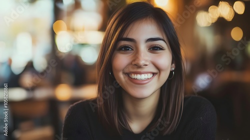 Happy young female candidate excited to for a job interview, job hire concept
