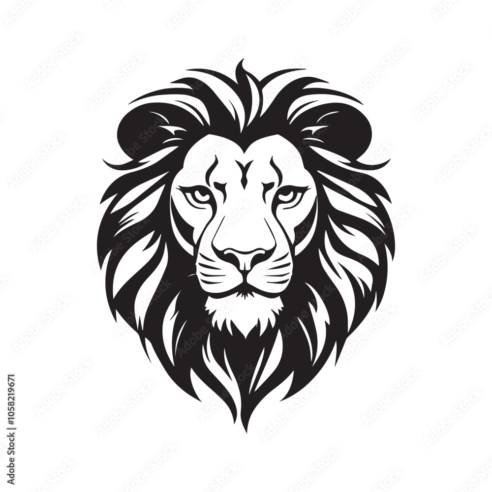 Fototapeta premium lion head illustration art