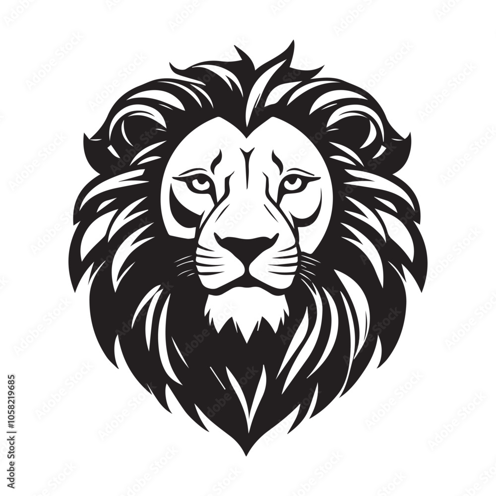 Fototapeta premium lion head vector art