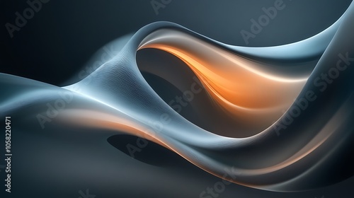 Abstract Modern Sculpture Grey and White Minimalist Design Geometric Shapes