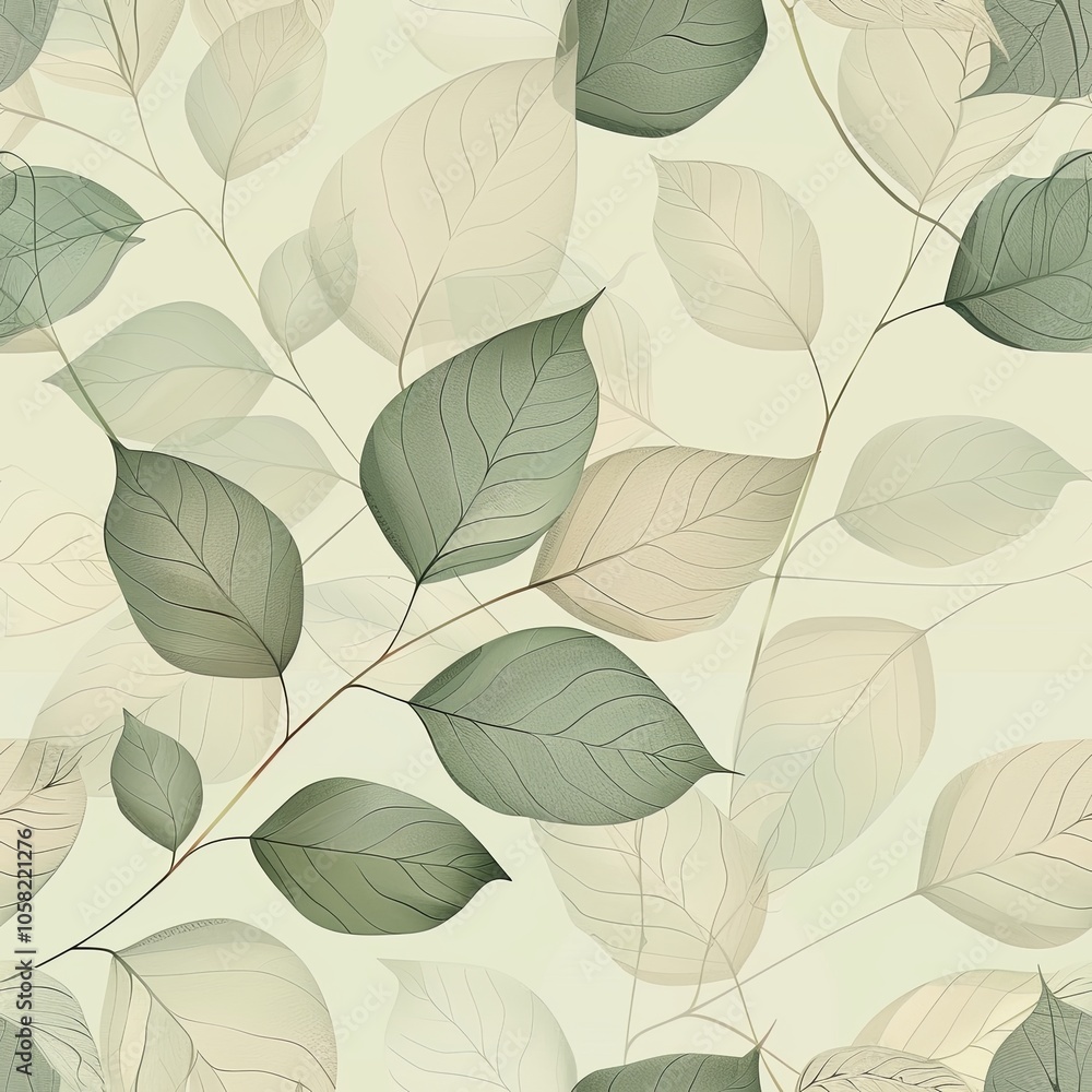 Soft, flowing leaf patterns in light green are delicately hand drawn, creating a minimalist and serene background perfect for tranquil design themes. Soft, flowing leaf patterns in light green are delicately hand drawn, creating a minimalist and serene background perfect for tranquil design themes.