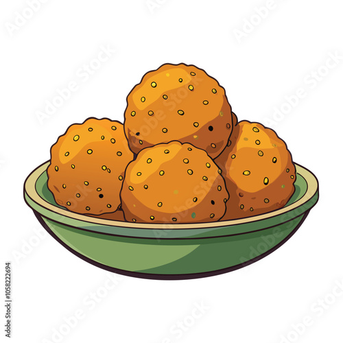 Falafel Balls Vector illustration.