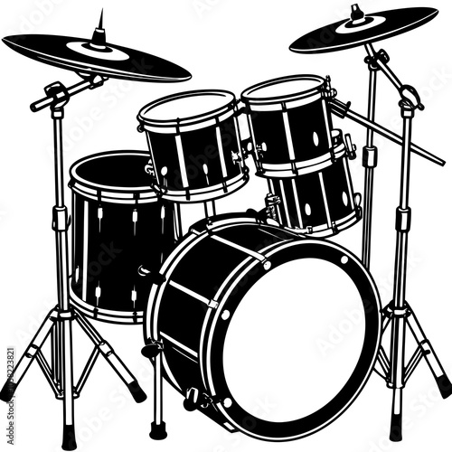 drum kit isolated on white