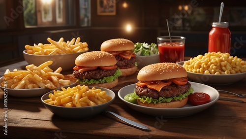 food on a table