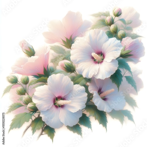 무궁화, 파스텔화 (Mugunghwa, pastel painting)