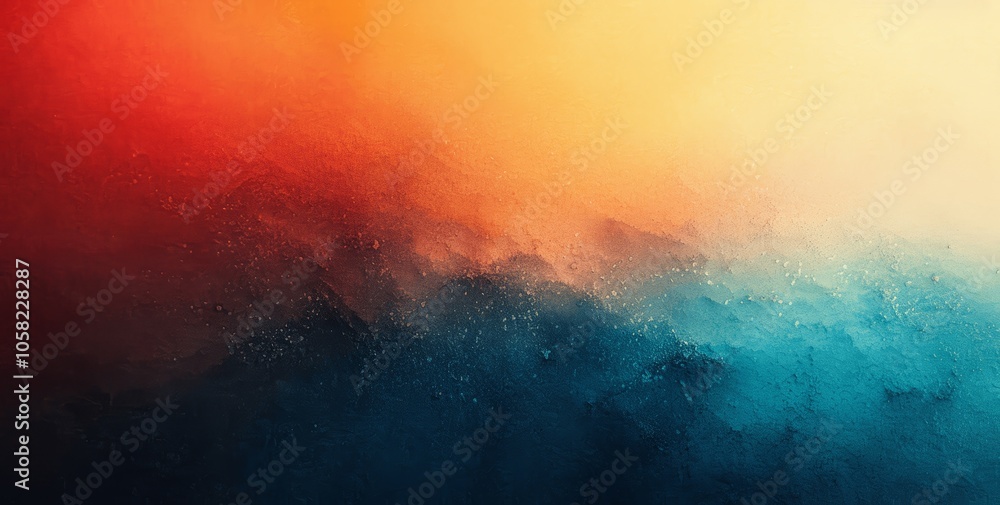 Naklejka premium Teal Orange Black Gradient Background Grainy Texture Effect Abstract Blurred Poster Banner Design Trendy Vibrant Artwork