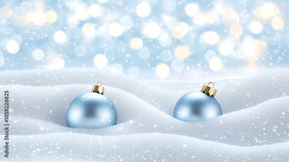 A stunning stock photo capturing the magical essence of Christmas, featuring a picturesque snowy setting with snowdrifts and twinkling Christmas lights in the background A stunning stock photo capturing the magical essence of Christmas, featuring a picturesque snowy setting with snowdrifts and twinkling Christmas lights in the background