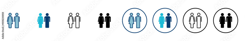 Man and woman icon vector isolated on white background. male and female symbol Man and woman icon vector isolated on white background. male and female symbol