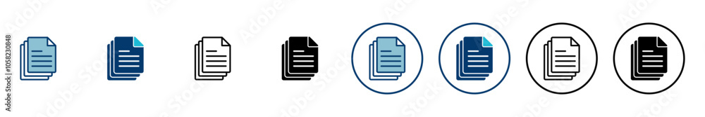 Document icon vector isolated on white background. Paper icon. File Icon Document icon vector isolated on white background. Paper icon. File Icon