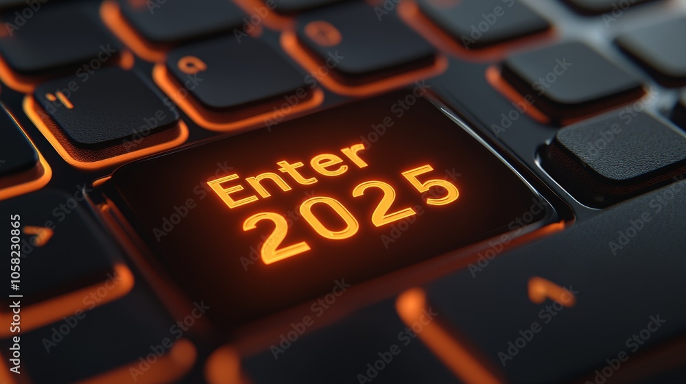 An orange keyboard button with An orange keyboard button with