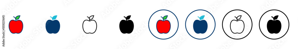 Fototapeta premium Apple icon vector isolated on white background. Apple vector icon.