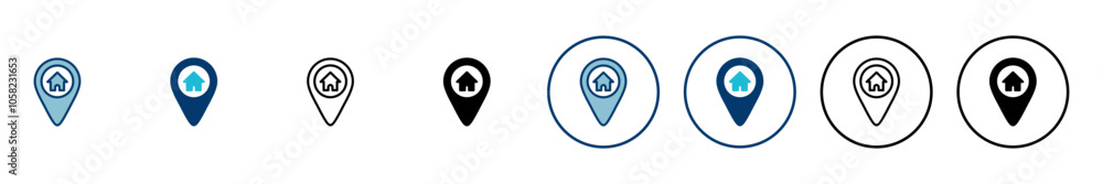 Address symbol icon vector isolated on white background . address icon vector. home location icon Address symbol icon vector isolated on white background . address icon vector. home location icon