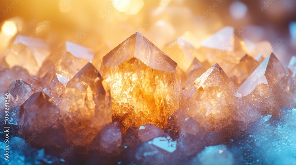 Crystal Cluster in Warm Light Crystal Cluster in Warm Light