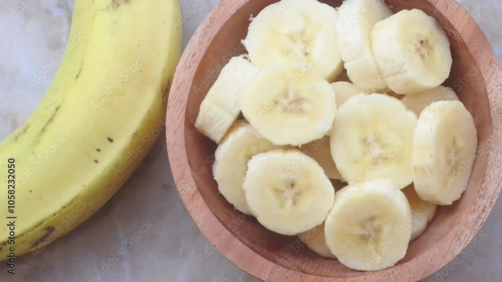 sliced banana on a plate sliced banana on a plate