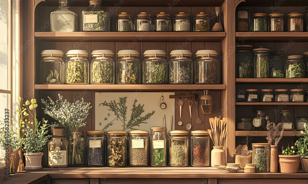 Thai Herbal Medicine Experimentation and Extraction Process, Featuring Colorful Traditional Herbs, Laboratory Equipment, and Scientific Analysis Thai Herbal Medicine Experimentation and Extraction Process, Featuring Colorful Traditional Herbs, Laboratory Equipment, and Scientific Analysis