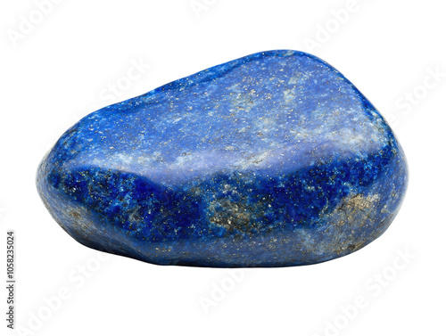 Lapis lazuli gemstone on a white isolated background.