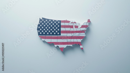 USA Map Puzzle: A 3D render...