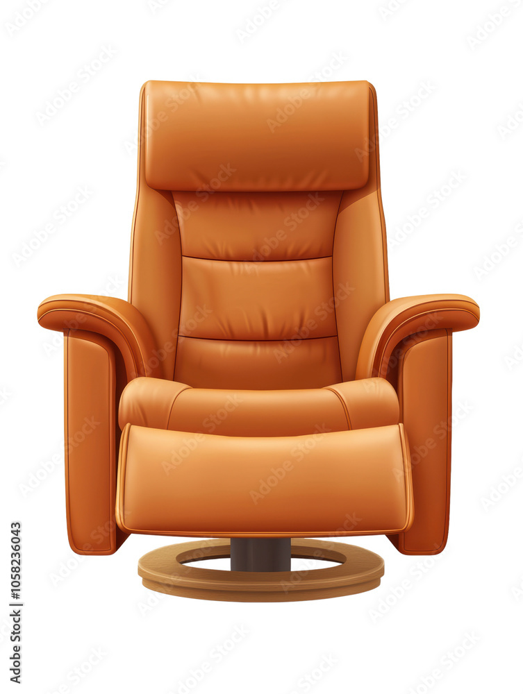 Stylish reclining chair, perfect for relaxation and comfort, white isolate background. Stylish reclining chair, perfect for relaxation and comfort, white isolate background.