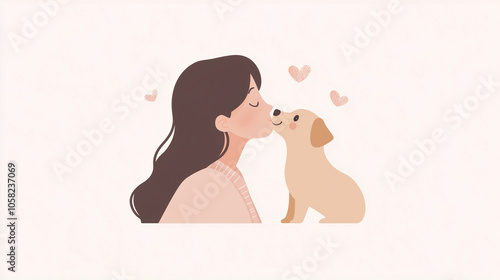 Tender Moments: Girl Kissin...