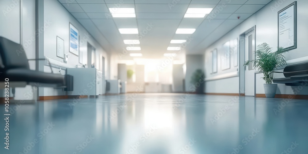 Obraz premium Abstract Medical Interior of a Modern Clinic
