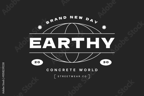 Streetwear concept design. Fashion apparel typography style. Vintage urban clothing template