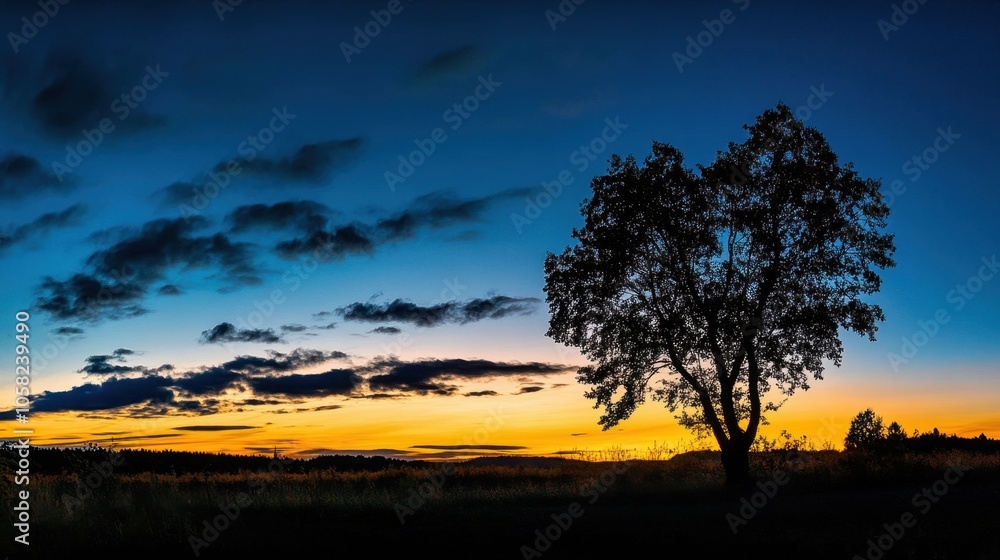 Deep Navy Blue Sky After Sunset Deep Navy Blue Sky After Sunset