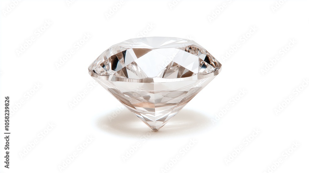 A stunning diamond with brilliant cuts, showcasing its clarity and sparkle, ideal for luxury and jewelry-themed visuals. A stunning diamond with brilliant cuts, showcasing its clarity and sparkle, ideal for luxury and jewelry-themed visuals.