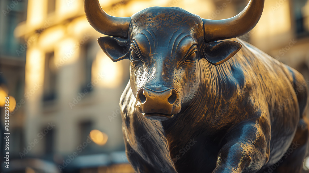 Navigating Financial Growth, The Bull Statue as a Representation of Market Bullishness Navigating Financial Growth, The Bull Statue as a Representation of Market Bullishness
