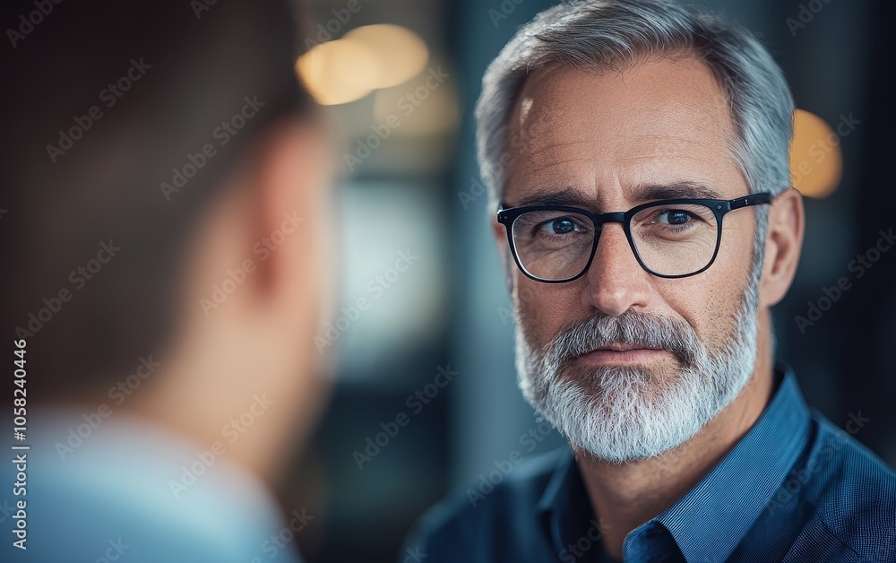 A thoughtful older man with glasses engages in conversation, showcasing wisdom and experience. A thoughtful older man with glasses engages in conversation, showcasing wisdom and experience.