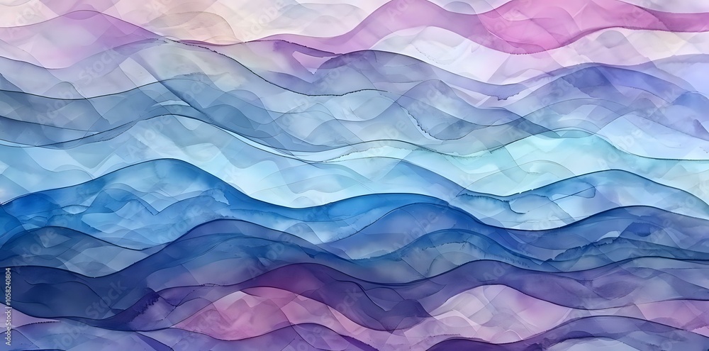 A dreamy watercolor wave texture with soft pastel colors and flowing patterns, creating a soothing visual effect A dreamy watercolor wave texture with soft pastel colors and flowing patterns, creating a soothing visual effect