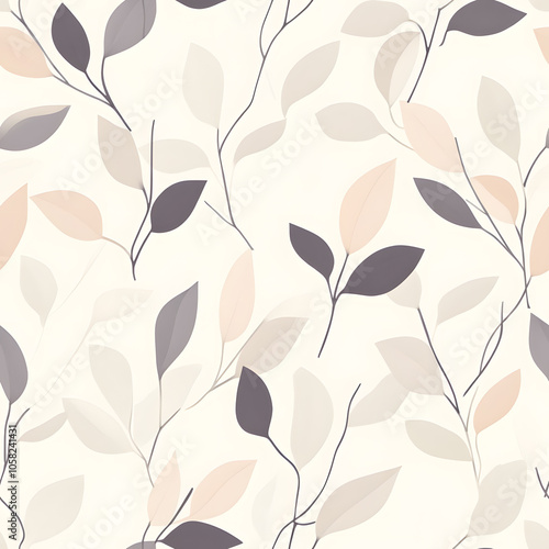 Whimsical Floral and Foliage Designs seamless pattern: Playful Doodles, Geometric Leaves, and Elegant Wildflowers in Bold and Soft Color Palettes.