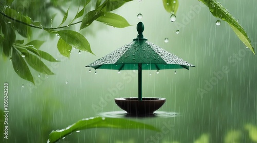 green umbrella