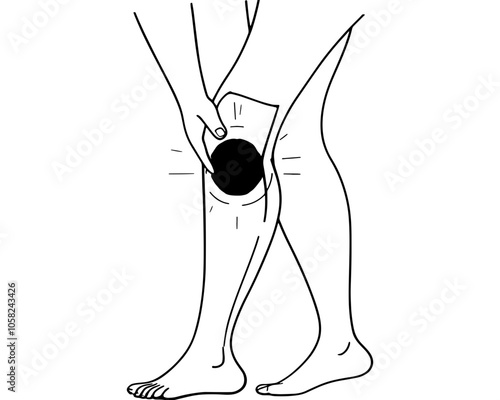 Knee Pain Vector Design,knee pain, joint pain, knee injury