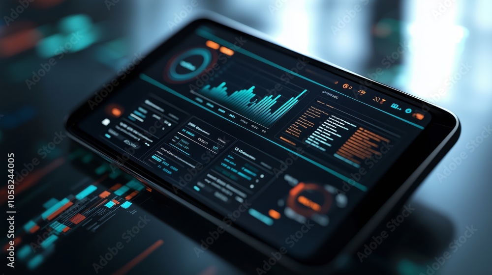 Finance Dashboard Illustration for Data Analysis