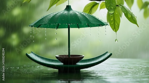 umbrella in water