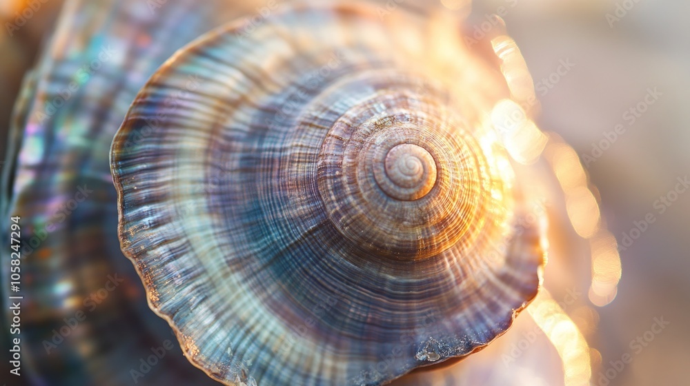 Seashell with Golden Light Seashell with Golden Light