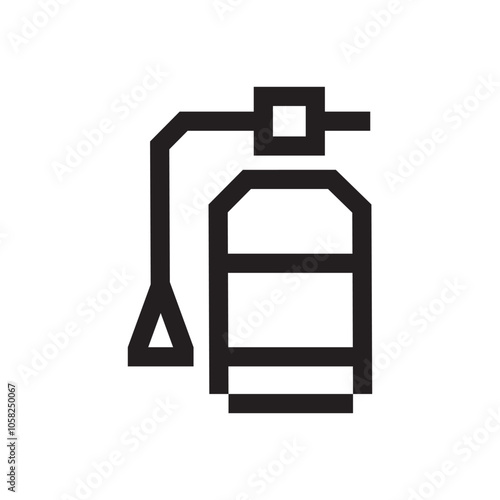 Fire extinguisher sign isolated icon graphic vector