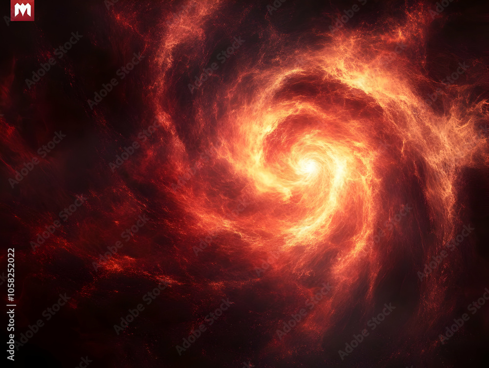 Fiery Cosmic Swirl Abstract Background Fiery Cosmic Swirl Abstract Background