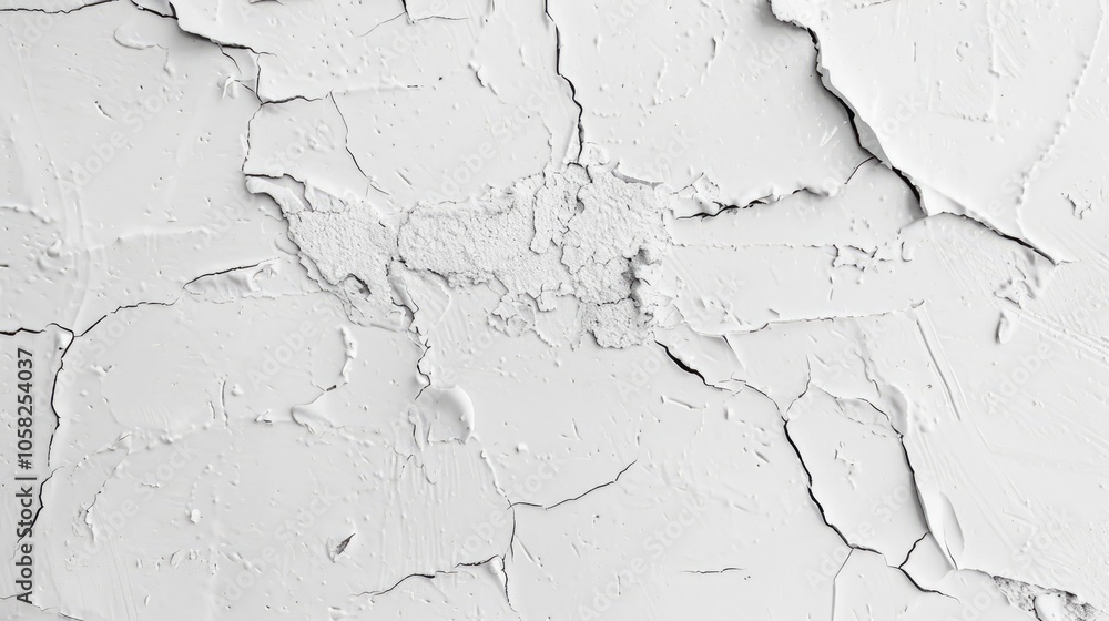 Fototapeta premium Texture of Stucco Background in White.