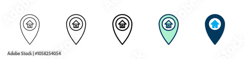 Address icon logo design. home location sign and symbol. pinpoint