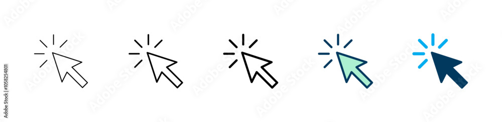 Click icon logo design. pointer arrow sign and symbol. cursor icon Click icon logo design. pointer arrow sign and symbol. cursor icon