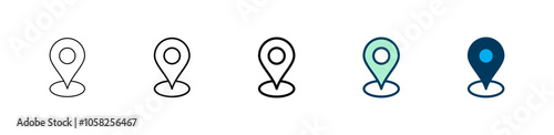 Maps and pin icon logo design. location sign and symbol. geo locate, pointer icon.