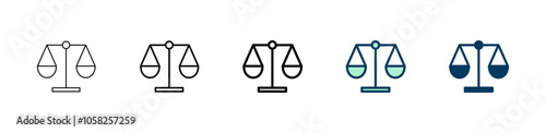 Scales icon logo design. Law scale icon. Justice sign and symbol
