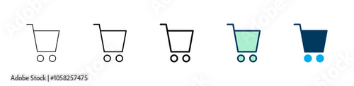Shopping icon logo design. Shopping cart sign and symbol. Trolley icon