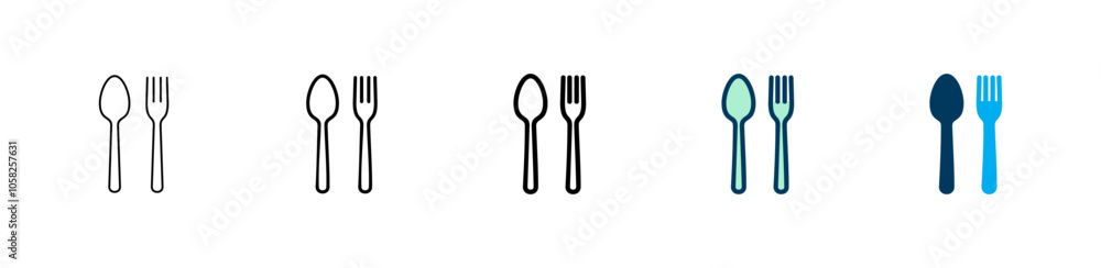spoon and fork icon logo design. spoon, fork and knife icon vector. restaurant sign and symbol spoon and fork icon logo design. spoon, fork and knife icon vector. restaurant sign and symbol