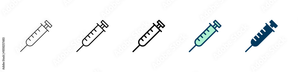 Syringe icon logo design. injection sign and symbol.vaccine icon Syringe icon logo design. injection sign and symbol.vaccine icon