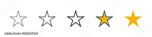 Star icon logo design. rating sign and symbol. favourite star icon